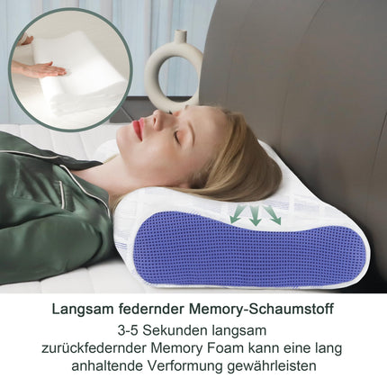 LAMB Pillow, Height Adjustable Memory Foam Neck Support Pillow, Side Sleeper Pillow, Ergonomic Pillow, Anti-Snoring Pillow
