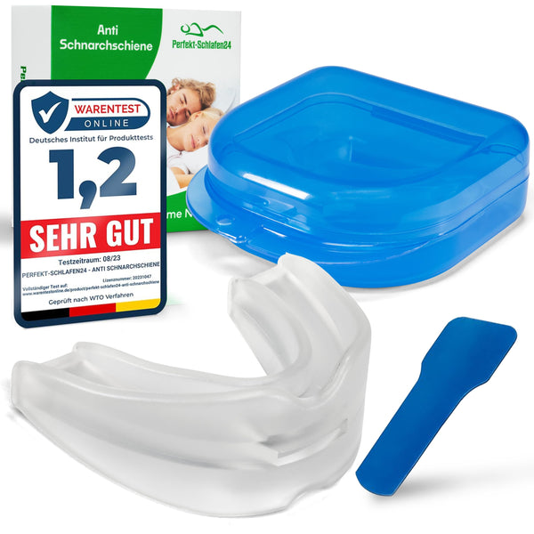 1 x Premium bite splint against bruxism - snoring splint against snoring - snore stopper - anti snoring grinding splint for night - snore-free with anti snoring dental splint