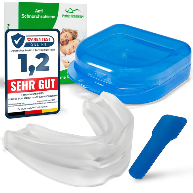 1 x Premium bite splint against bruxism - snoring splint against snoring - snore stopper - anti snoring grinding splint for night - snore-free with anti snoring dental splint