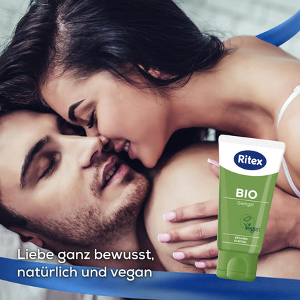 Ritex BIO lubricant, 50 ml, vegan and cruelty-free, free from fragrances and dyes, PEG, parabens, and other preservatives, Made in Germany
