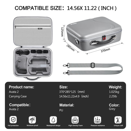STARTRC Avata 2 Bag Portable Travel Bag for DJI Avata 2 with Goggles 3/Two-Way Charging Dock,Storage Bag for DJI RC Motion 3/Intelligent Flight Battery