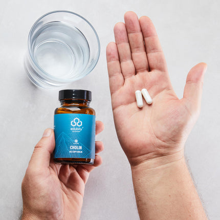 edubily nutrition® Choline - 500mg CDP-Choline from Cognizin® per capsule - high bioavailability - 60 capsules in amber glass