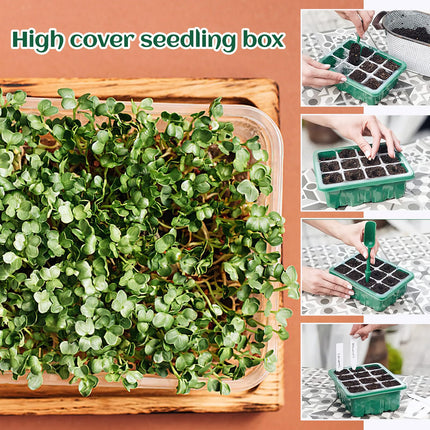 ZoneYan Indoor Greenhouse Propagator, 6 Pack 72 Cells Mini Greenhouse Propagation Kit, Greenhouse Propagation Tray with Lid and Ventilation for Seedling Plant, Seedling Growing Pots for Garden Seedlings
