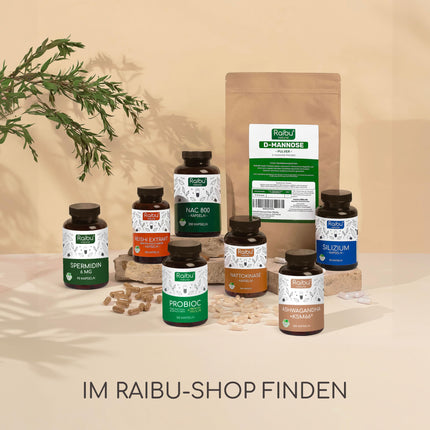 Raibu Spermidine Capsules High Dose - 6 mg Spermidine per Capsule (90 x 6 mg) - From Wheat Germ Extract, 3 Month Supply - Vegan, Natural &amp; No Additives