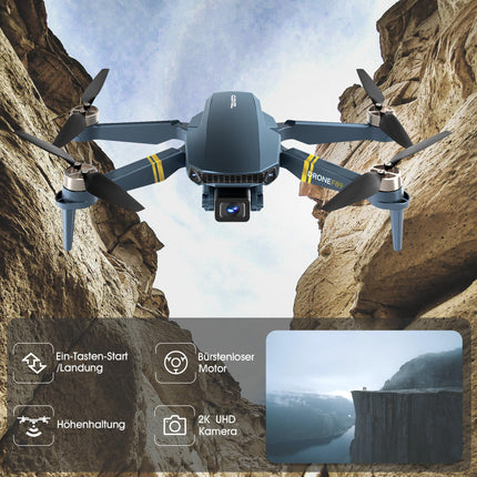 Brushless Super Endurance Foldable Quadcopter Drone for Beginners – 40+ Minutes Flight Time, Wi-Fi FPV Drone with 120° Wide-Angle 4K HD Camera, Brushless Motor, F89-DE-240611-2
