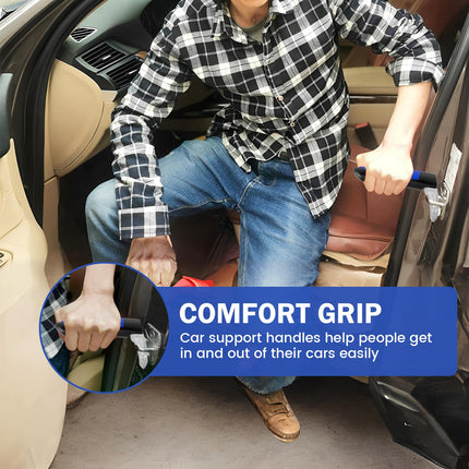 2 pieces car exit aid for seniors, multifunctional entry aid car handle, car entry aid for assistance for elderly people with disabilities when getting in and out of the car (blue)
