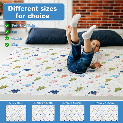 FLYISH DIRECT Incontinence Bed Pad, Washable Incontinence Pad, Bed Incontinence Pads, Incontinence Pad for Queen Size/King Size, Washable, 87x193cm