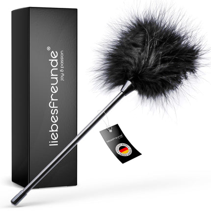 Liebesfreunde® Feather tickler for sensual sex games - Small sex feather tuft for stroking and pampering | Bondage accessories, BDSM sex toys for couples