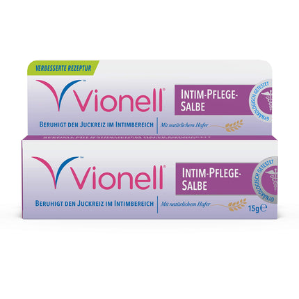 Vionell Intimate Care Ointment for Women, Intimate Protection Ointment for Women, Fast Relief from Itching, Burning, and Irritation in the Intimate Area, Non-Greasy &amp; Non-Curing, Vaginal Cream, 15 g