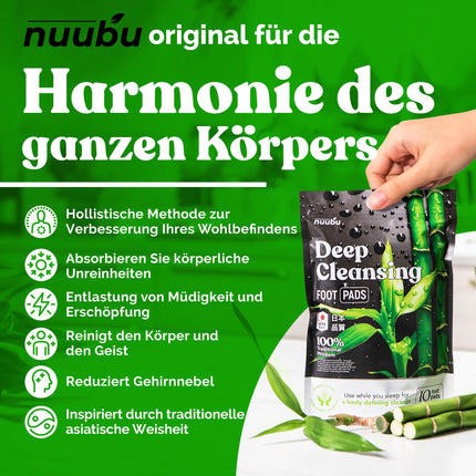 Nuubu Detox Foot Patches, Detox Foot Patches (30 Patches) for Stress Relief &amp; Deep Sleep Natural Foot Pads with Bamboo Vinegar and Ginger Powder to Remove Toxins and Cleanse the Body