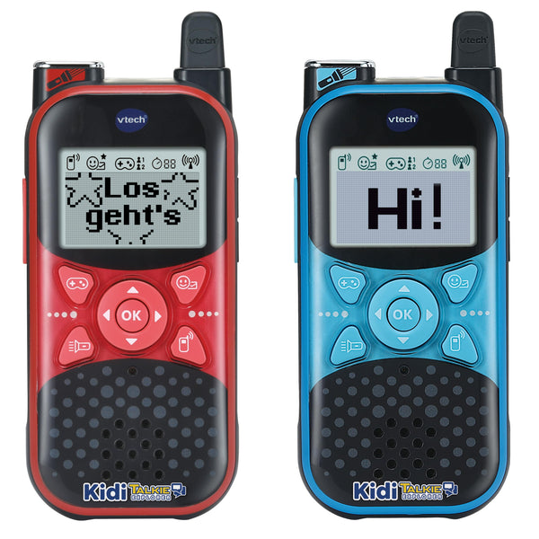 VTech KidiTalkie Explorer – Two 8-in-1 walkie-talkies with built-in flashlight and fun effects – For children ages 4-12