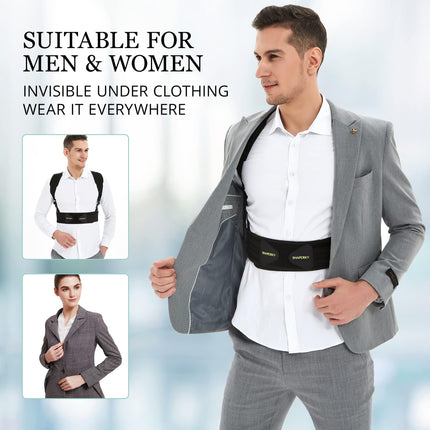 Back Straightener, Adjustable Shoulder Strap Posture Corrector for Men and Women and Provides Pain Relief from Neck, Shoulder, Upper and Lower Back (L/XL)