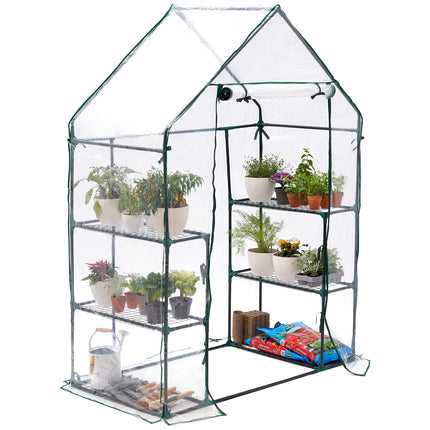 Bramble - Premium Garden Greenhouse with Ground Hooks, 6 Levels &amp; Robust Tarpaulin - Weatherproof, Stable &amp; Easy to Assemble - 195x143x73cm