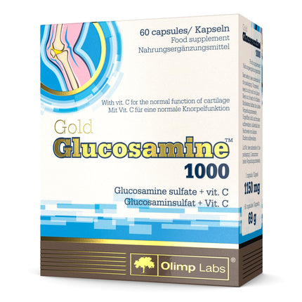 Olimp Labs Glucosamine 1000-60 Capsules - Food supplement in capsule form with glucosamine sulfate &amp; vitamin C