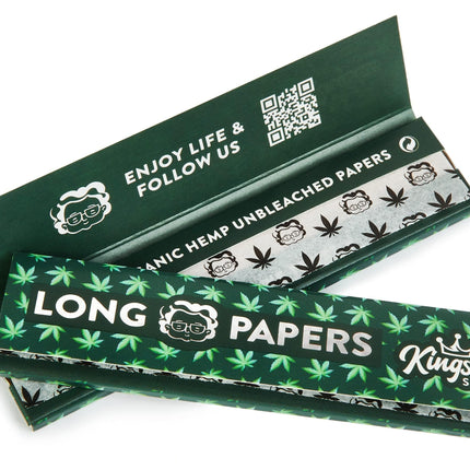 6x Granny's® new Organic Slim Long Papers made from hemp | 108x45mm | 36 sheets unbleached | King Size | organic hemp