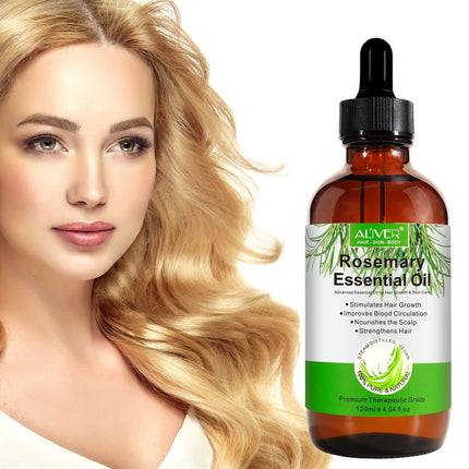 VXHDAG 100% Pure Rosemary Essential Oil for Skin Care - for Eyebrows and Eyelashes, Nourishes the Scalp, Stimulates Hair Growth for Men and Women (1 Pack 1x120ml)