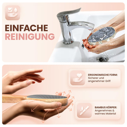 BAMBUA Callus Remover - (100% plastic-free) Highly effective callus file with nano glass - For foot care for beautiful feet - Callus rasp - Premium callus planer for removing calluses on the feet