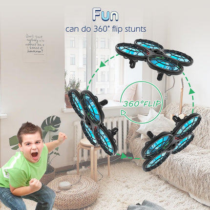 Loolinn | Drone for Kids Gift - Mini Drone, RC Quadcopter with Anti-Collision Technology/Safe for Kids/Easy to Fly/360° Flips/Hand-Controlled Mode/ C0 (Gift for Kids)