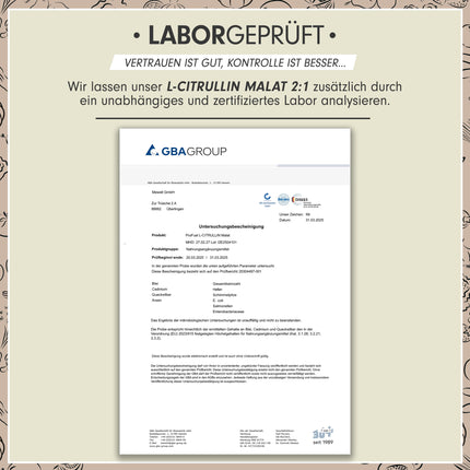 L-Citrulline Malate 2:1 Powder 500g, optimally dosed, perfect solubility, ideal as a pre-workout supplement, highest purity, laboratory-tested, no additives, 100% vegan