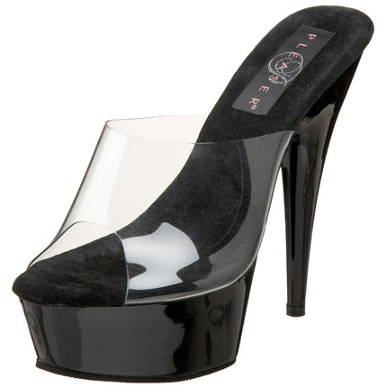 Pleaser DELIGHT-601 Women's Sandals, Transparent, 41 EU (8 UK/11 M US)