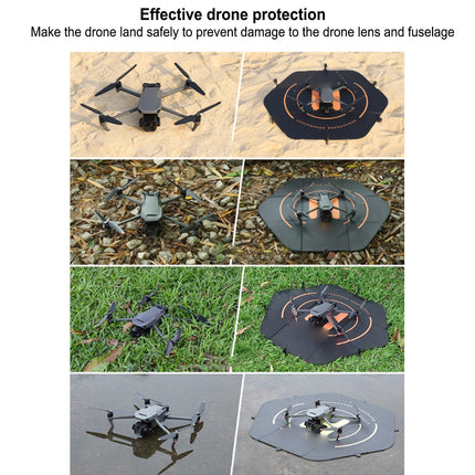 Alomejor 110 cm Drone Landing Pads, Double-Sided, Foldable, Hex Mat, Waterproof, Quick Folding, Helipad for RC Drones, Helicopters