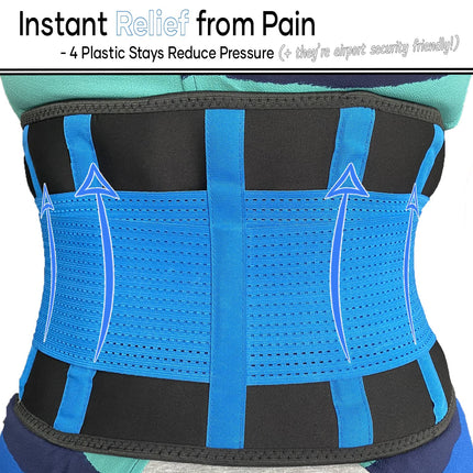 MEDiBrace Back Support Belt Back Brace, Lumbar Support for Lower Back with Adjustable Back Strap and Support Struts for Back Pain Relief