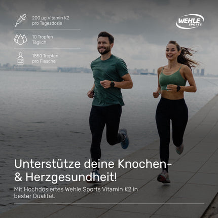 Vitamin K2 MK7 200µg 1850 drops 50ml - Premium: 99% All-Trans Menaquinone - Laboratory tested, vegan, high dosage, and made in Germany.