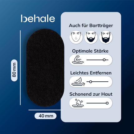 Behale - 30x Mouth Tapes Against Snoring - Mouth Tape for Sleeping I Anti Snoring Support I Snoring Stopper with Strength for Bearded Men I Mouth Tape for Sleeping