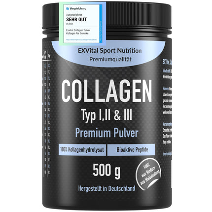 Collagen Powder 500 grams - Bioactive Collagen Hydrolysate Peptides, Protein Powder - Tasteless, Collagen Type 1, 2 &amp; 3 Lift Drink, high dosage