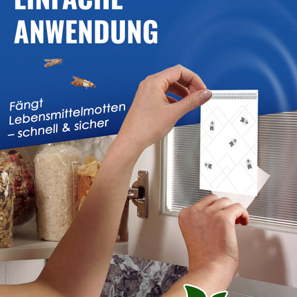 PIC Food Moth Trap - 12 Food Moth Traps - Moth Trap with Pheromone for Ideal Effect - Moth Trap Food - Effective Sticky Traps for Detecting Food Moth Infestations