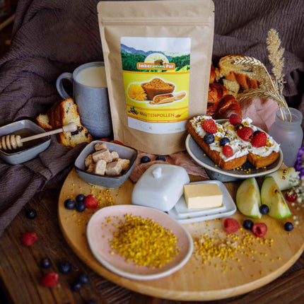 Flower pollen/bee pollen in premium beekeeping quality, from ImkerPur, 500 g, completely residue-free, sweet and mild, (Conventional, 500 g)