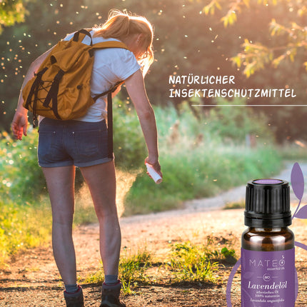 MateoEssentialOils – 100% Pure and Natural Lavender Oil (Lavandula angustifolia) – Organic, Gentle Fragrance – Ideal for Aromatherapy, Skin Care &amp; Relaxation – 10 ml.