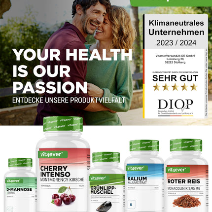Potassium - 365 capsules with 800 mg elemental potassium (from potassium citrate) per daily dose - vegan, high dosage, no additives