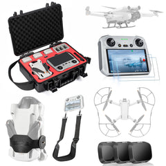 STARTRC Mini 3 Pro Accessory Set, 7 in 1 Waterproof Bag, HD Glass, Filter, Propeller Holder, Propeller Guard, Lanyard, Landing Gear for DJI Mini 3 Pro Drone (Without Drone and Controller)