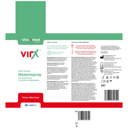 VirX Nasal Spray 50 ml - Best before 07/25 - Back to normality with the world's first - VirX nasal spray VirX enovid