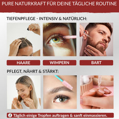 Heldengrün® ORGANIC Castor Oil Hair [100% NATURAL] - Castor Oil - Dermatologically tested - Cold-pressed castor oil - Booster for hair, eyelashes, eyebrows &amp; beard