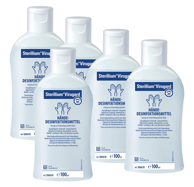 5 x 100ml Sterillium Virugard Hygiene Hand Disinfectant