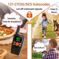 Retevis RA635 Walkie Talkie, Long Range PMR446 Walkie Talkie for Adults, Kids, 16CH, CTCSS/DCS, VOX, LED Flashlight, Royalty-Free Gifts for Easter Skiing Outdoor Activities