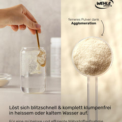 Collagen Powder 1 KG - Bioactive Collagen Hydrolysate Peptides, Protein Powder, Tasteless, Wehle Sports Made in Germany Collagen Type 1, 2 &amp; 3 Lift Drink 1000g