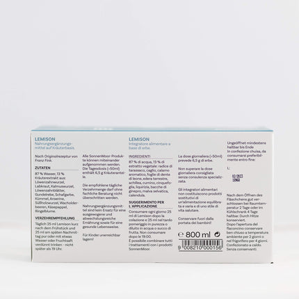 SonnenMoor Lemison 8 x 100 ml - a feast for the liver - liquid herbal extract for oral use