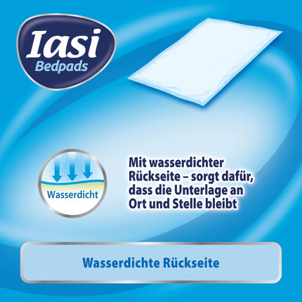 IASI Bedpad, Disposable Bed Crossbar 60x90, Maxi Plus Absorbency, Odor Control Technology, Unscented, 15 Pack