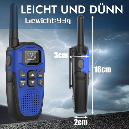 Set of 3, NXGKET Walkie Talkies Rechargeable for Adults and Children, Long Range 5km Walkie Talkie with Li-ion Battery, VOX Flashlight for Outdoors, Camping, Hiking