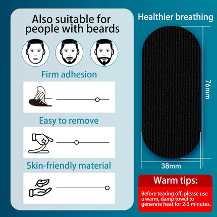 Mouth Patches, Anti-Snoring Mouth Patches for Night (100 Pieces), Snore Stopper, Improves Sleep and Breathing, Suitable for Men and Women