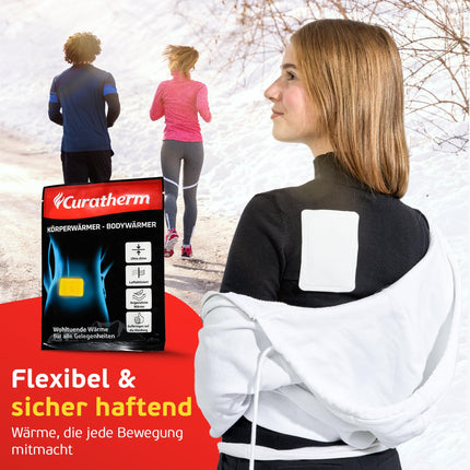 CURATHERM 10x heat patches back neck and shoulder 12 hours of pleasant deep heat back warmer body warmer body warmer self-harming air-active
