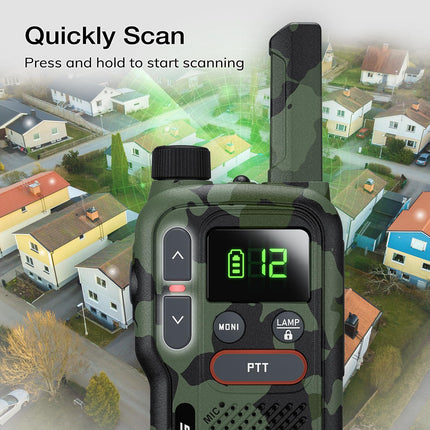 BAOFENG GT-18 Walkie Talkie PMR446 License-Free Two-Way Radio for Adults and Children, Rechargeable Walkie Talkie 1500mAh Battery, Dual PTT, 16 Channels, Scan, Flashlight for Camping and Hiking, Pack of 3