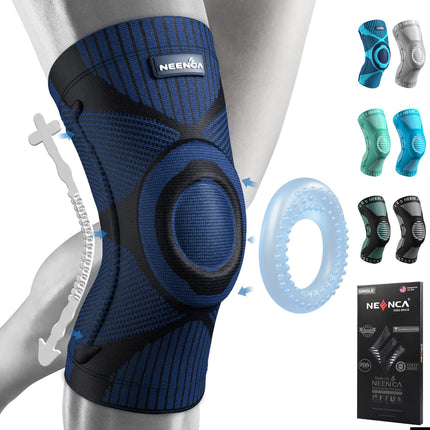 NEENCA Knee Support, Compressed Knee Brace with Patella Gel Pads &amp; Spring Side Stabilizers, Medical Knee Protector for Running, Meniscus Tear, Arthritis, Joint Pain Relief, ACL, Recovery