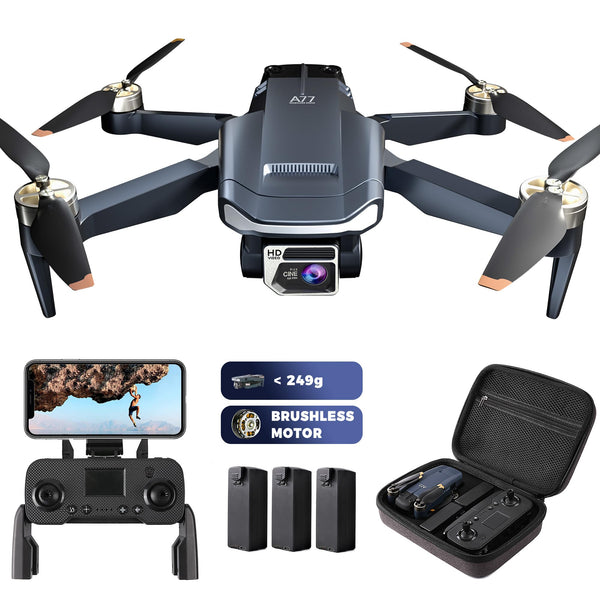 Durable brushless motor drone with 84 minutes super long flight time, drone with 4K HD camera for beginners, CHUBORY A77 WiFi FPV quadcopter, follow mode, auto-hover, 3 batteries, carrying case