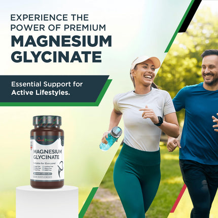 Natural Magnesium Glycinate 500mg Premium Quality 100 Vegan Capsules Perfect Proportions Highest Bioavailability