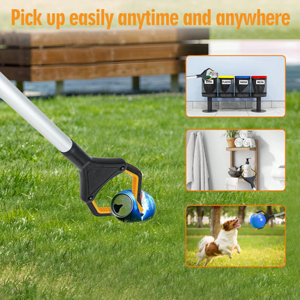 81cm Grabber for Seniors – Folding Grabber with Magnetic Grabber Arm – 360° Rotatable Garbage Picker Grabber – Non-Slip Rubber Grabber – Ergonomic Grabber for Seniors