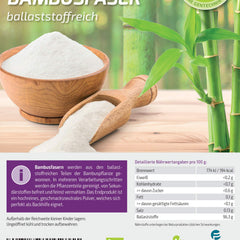 Vita2You Bamboo Fiber 1000g - High in Fiber - Gluten-Free - Bamboo Fiber for Baking - Thickening Sauces, etc. - 1kg in Zip Bag - Premium Quality